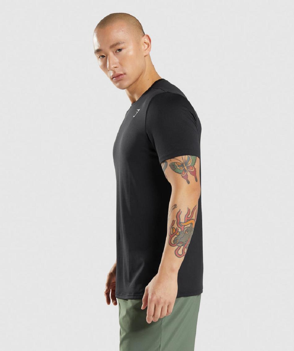 T Shirts Gymshark Arrival ανδρικα μαυρα | GR_BO3262