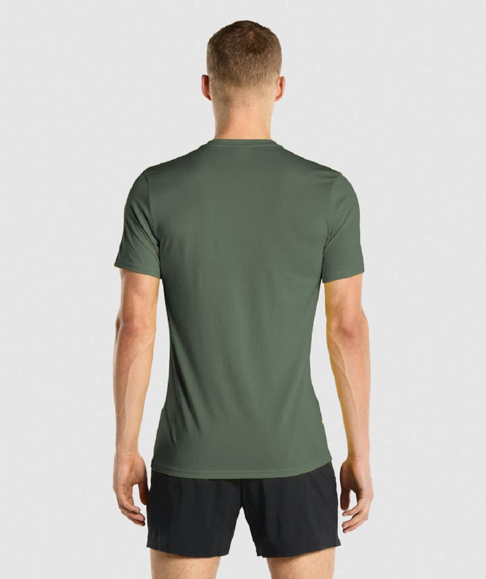 T Shirts Gymshark Arrival ανδρικα πρασινο | GR_CR4376