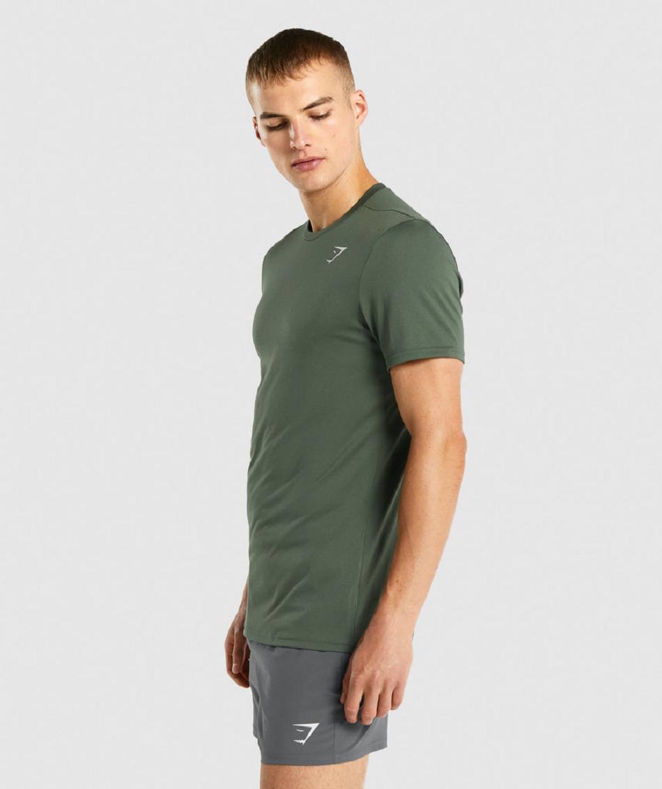 T Shirts Gymshark Arrival ανδρικα πρασινο | GR_CR4376