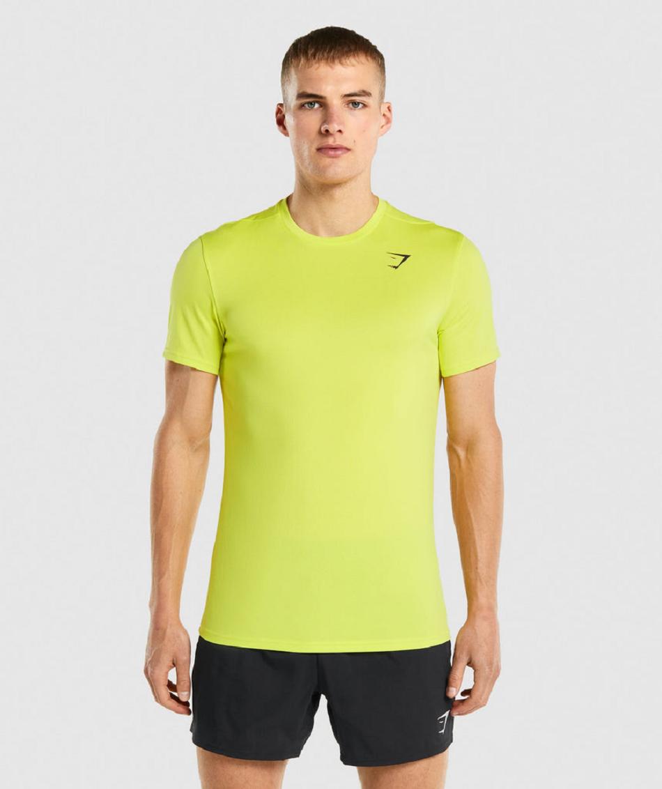 T Shirts Gymshark Arrival ανδρικα κίτρινα | GR_QZ8247