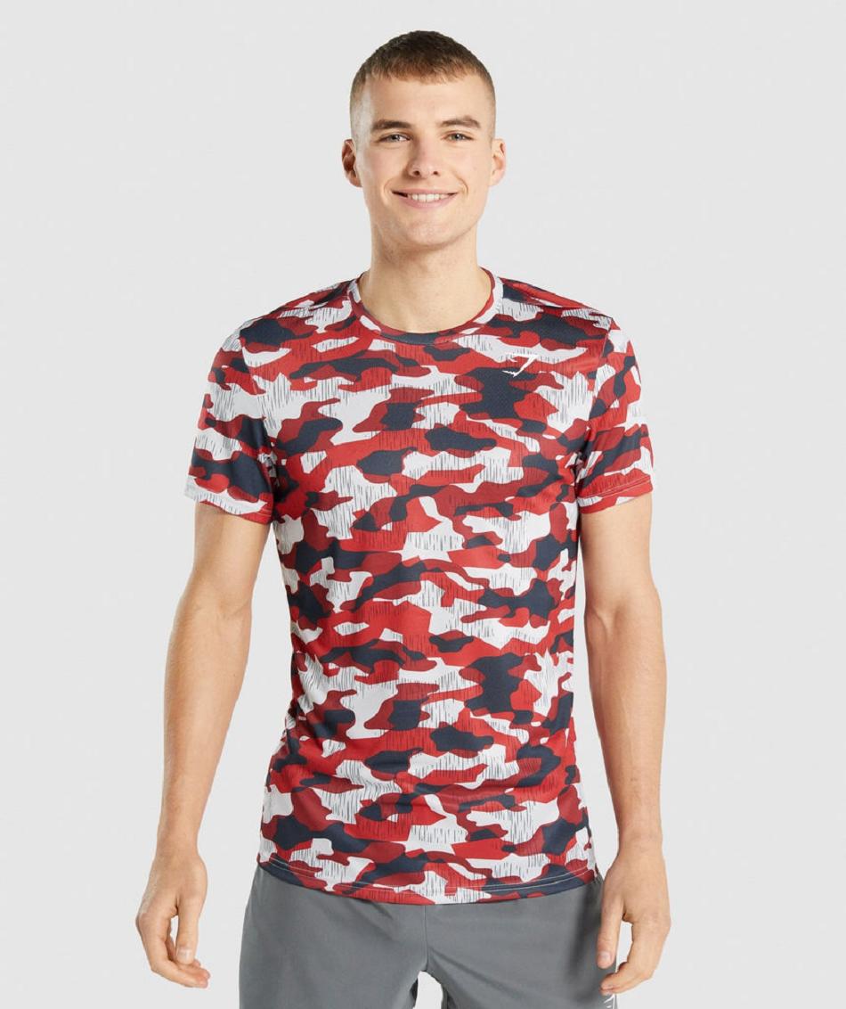 T Shirts Gymshark Arrival ανδρικα κοκκινα | GR_TA7316
