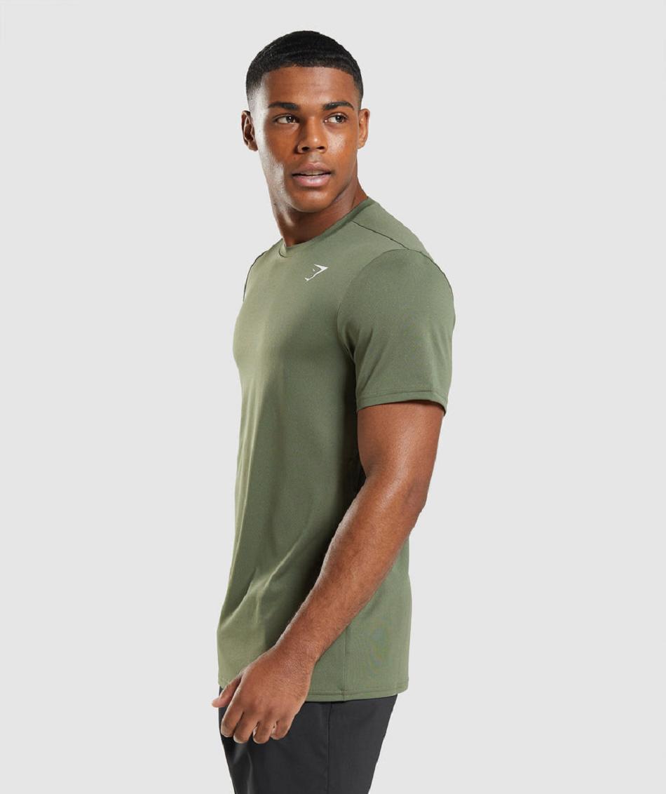 T Shirts Gymshark Arrival ανδρικα Ελιά | GR_YJ6363