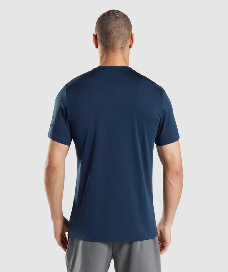 T Shirts Gymshark Arrival ανδρικα σκουρο μπλε | GR_QX9839