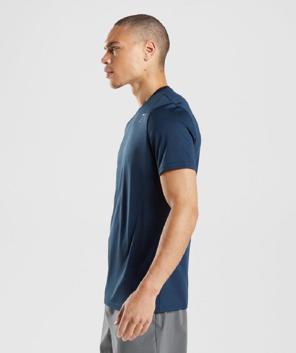 T Shirts Gymshark Arrival ανδρικα σκουρο μπλε | GR_QX9839