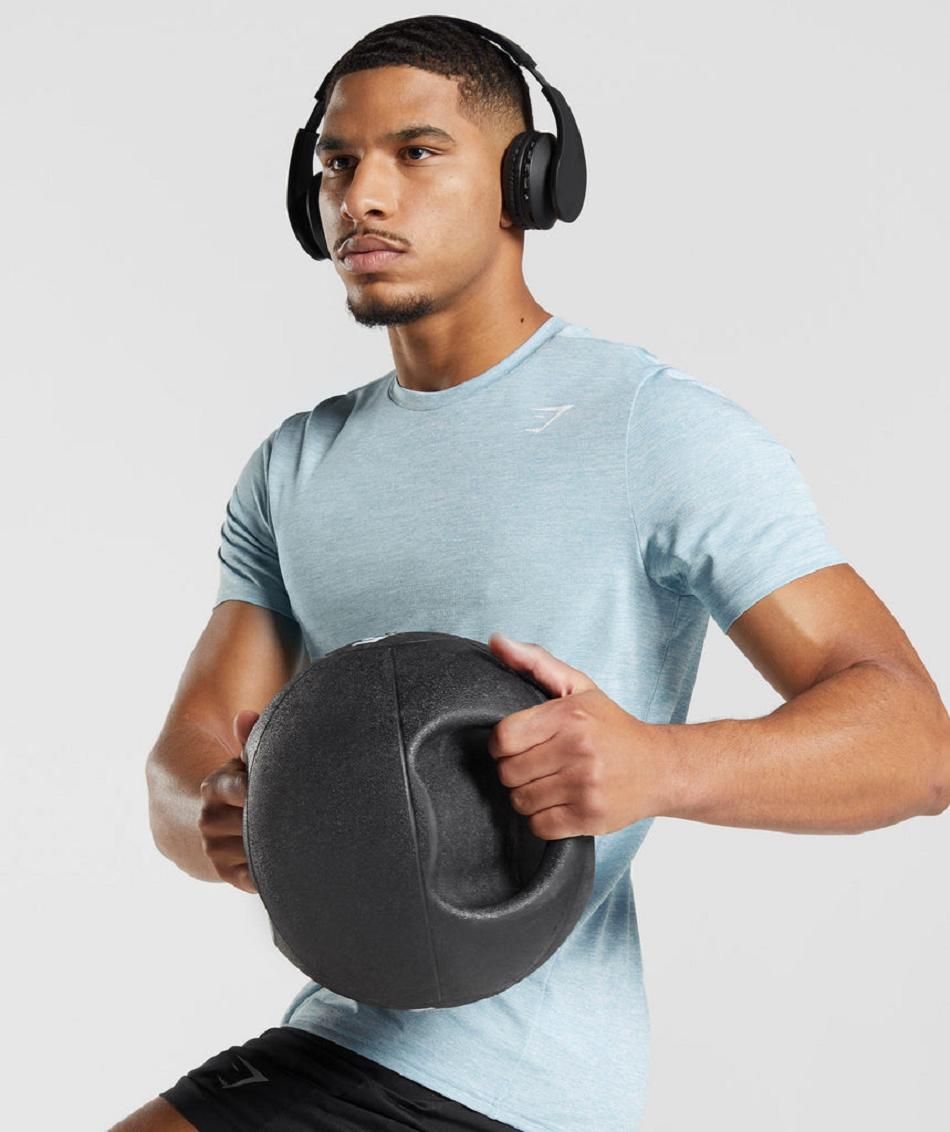 T Shirts Gymshark Arrival ανδρικα μπλε μπλε | GR_S3418