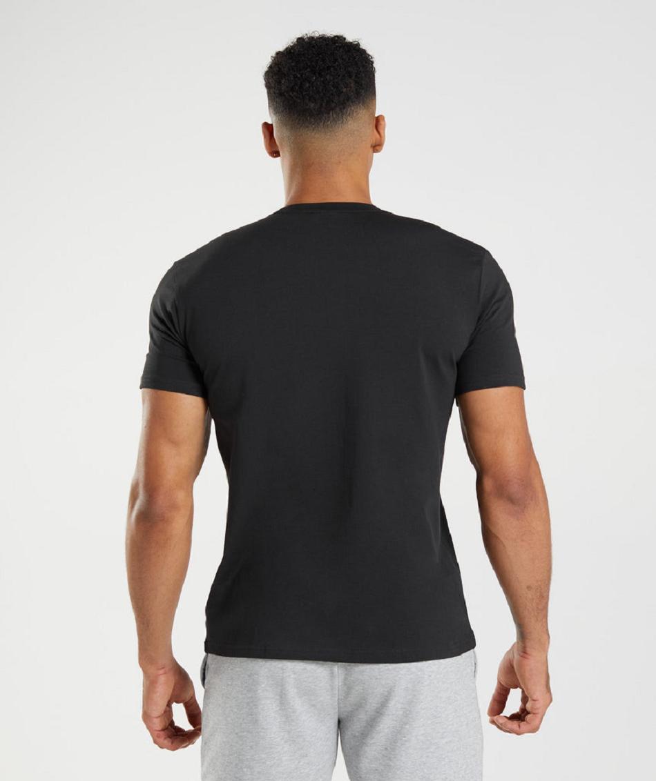 T Shirts Gymshark Block ανδρικα μαυρα | GR_EG3605