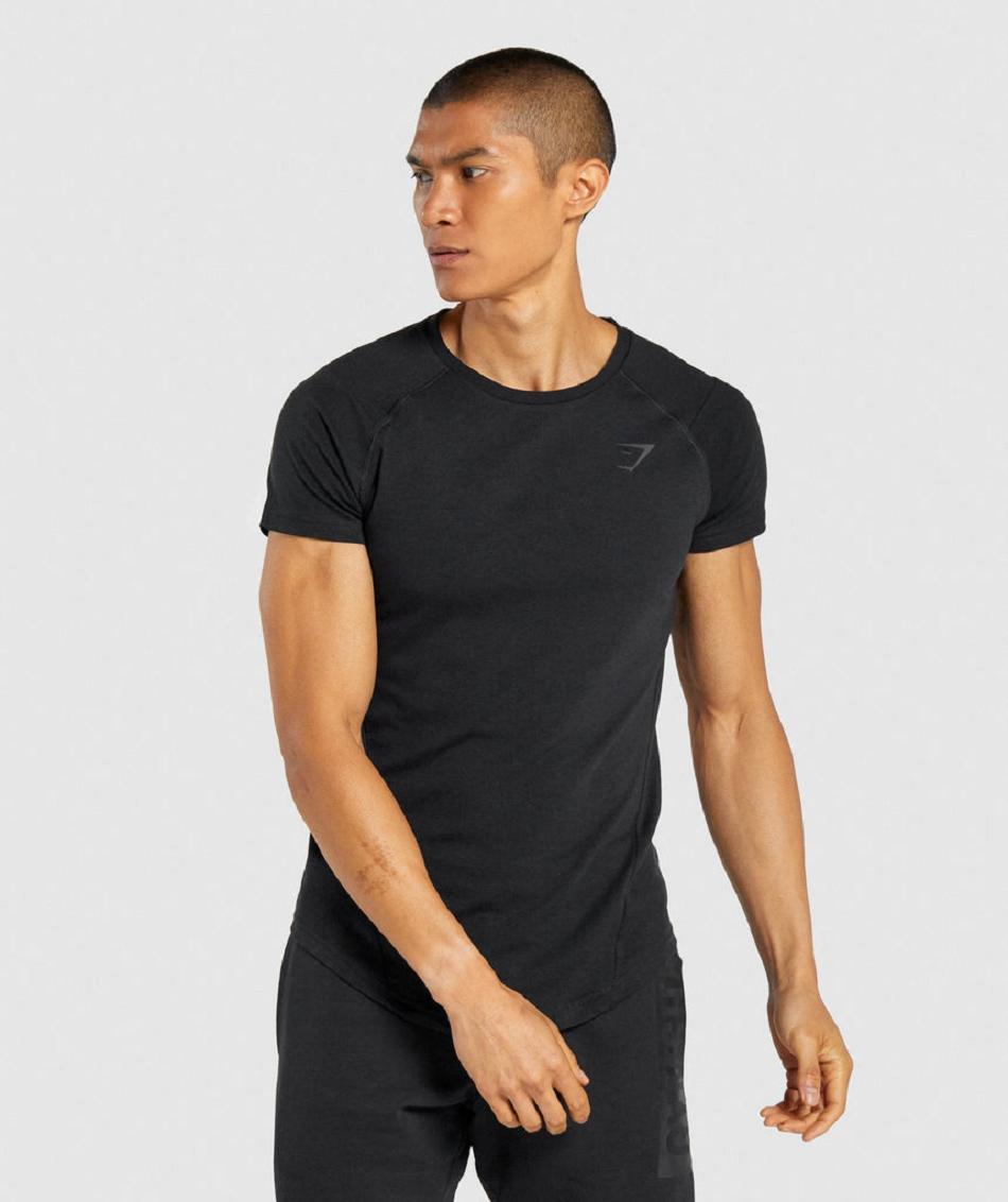 T Shirts Gymshark Bold ανδρικα μαυρα | GR_TC7398