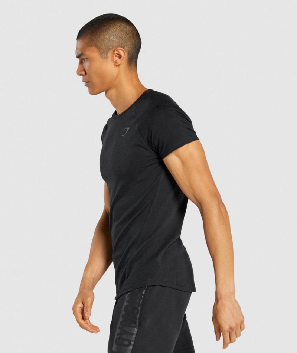 T Shirts Gymshark Bold ανδρικα μαυρα | GR_TC7398