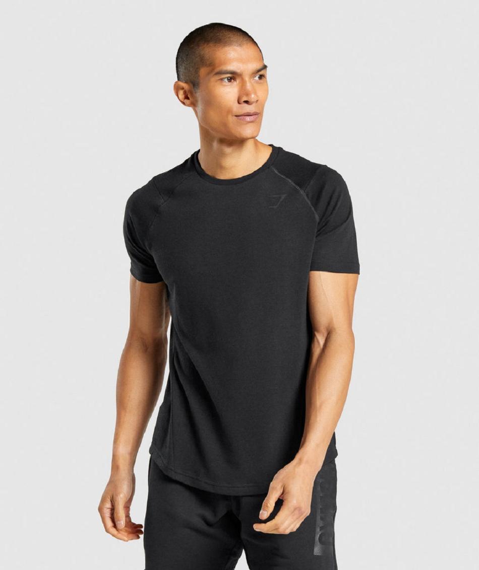T Shirts Gymshark Bold ανδρικα μαυρα | GR_TH3224