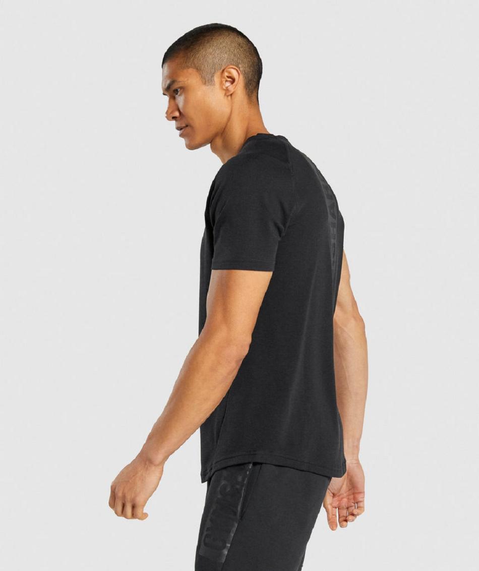 T Shirts Gymshark Bold ανδρικα μαυρα | GR_TH3224