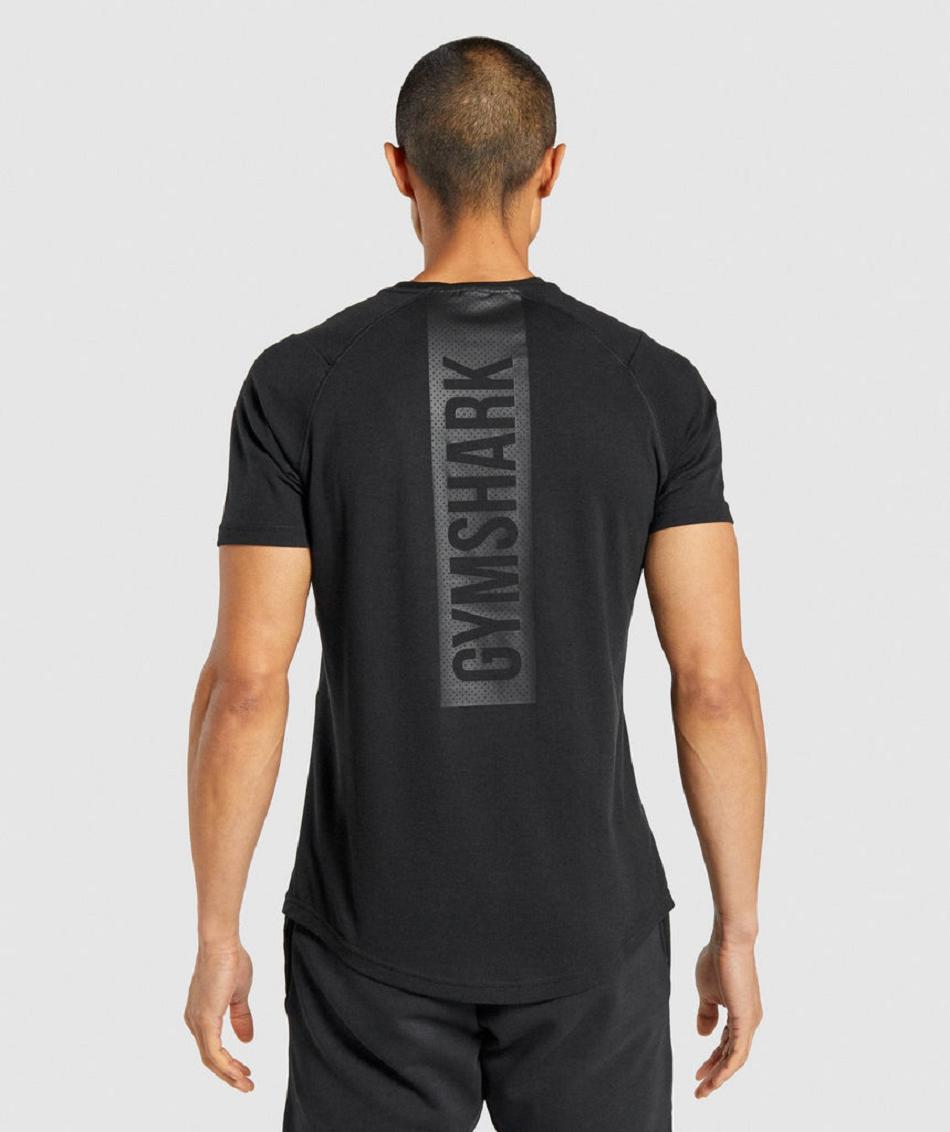 T Shirts Gymshark Bold ανδρικα μαυρα | GR_TH3224
