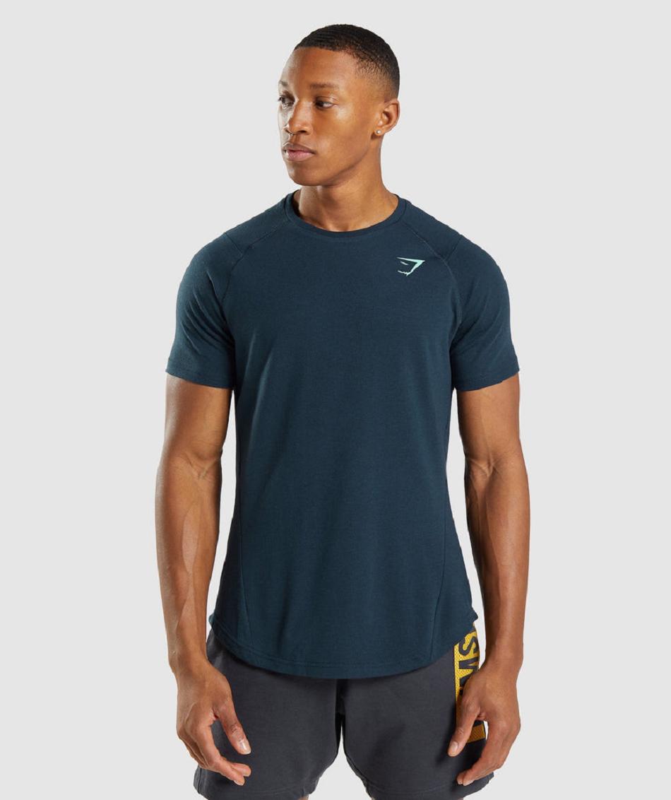 T Shirts Gymshark Bold ανδρικα σκουρο μπλε | GR_ED4922