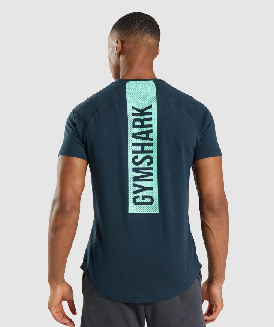 T Shirts Gymshark Bold ανδρικα σκουρο μπλε | GR_ED4922