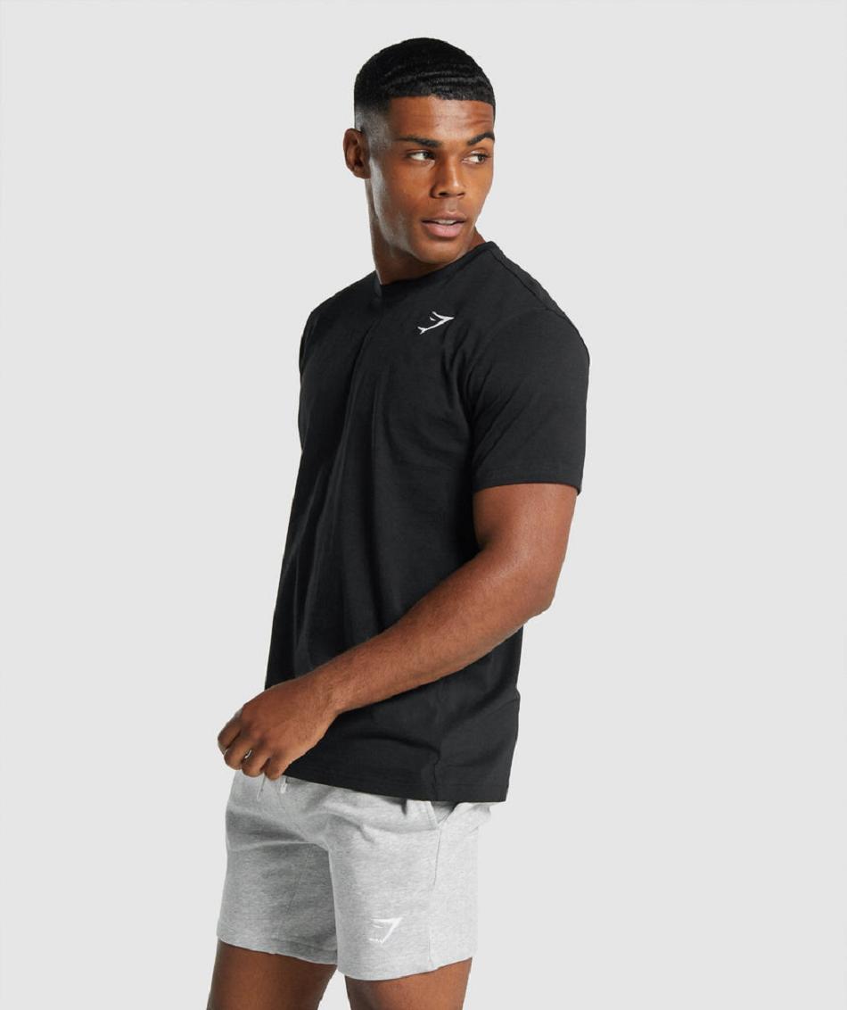 T Shirts Gymshark Crest ανδρικα μαυρα | GR_YQ3083