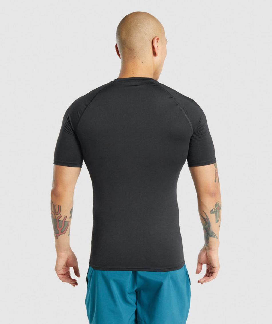 T Shirts Gymshark Element Baselayer ανδρικα μαυρα | GR_EC1820