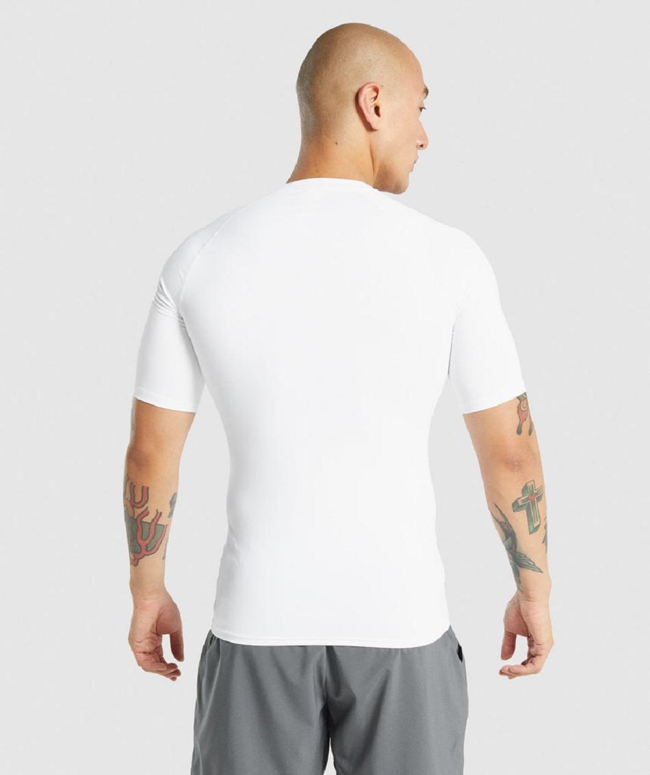 T Shirts Gymshark Element Baselayer ανδρικα ασπρα | GR_ZI1736