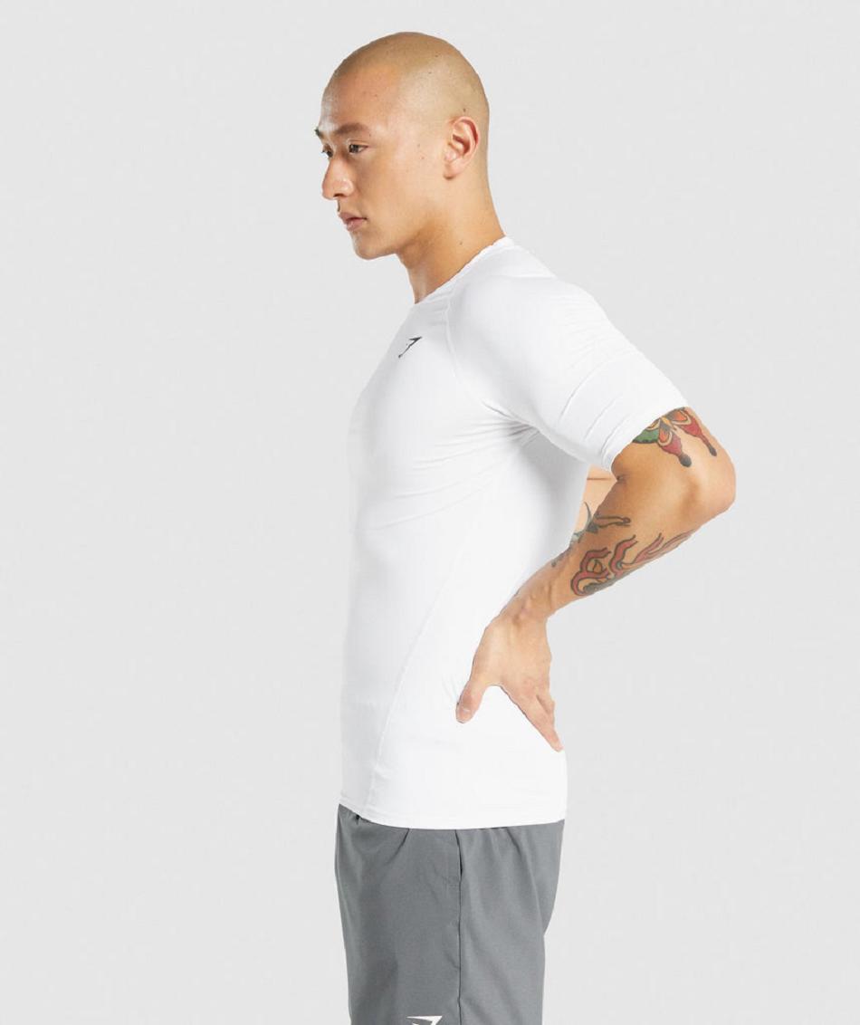 T Shirts Gymshark Element Baselayer ανδρικα ασπρα | GR_ZI1736