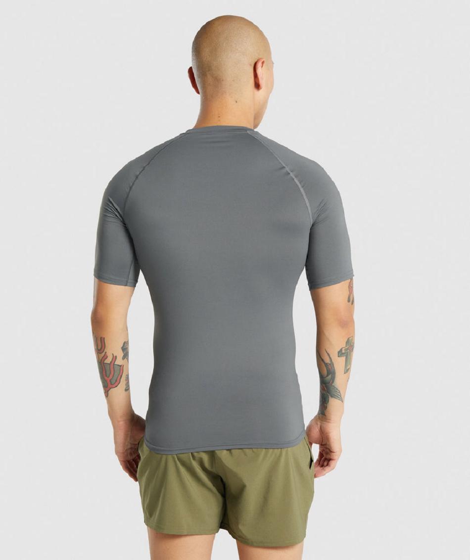 T Shirts Gymshark Element Baselayer ανδρικα γκρι | GR_VV2392
