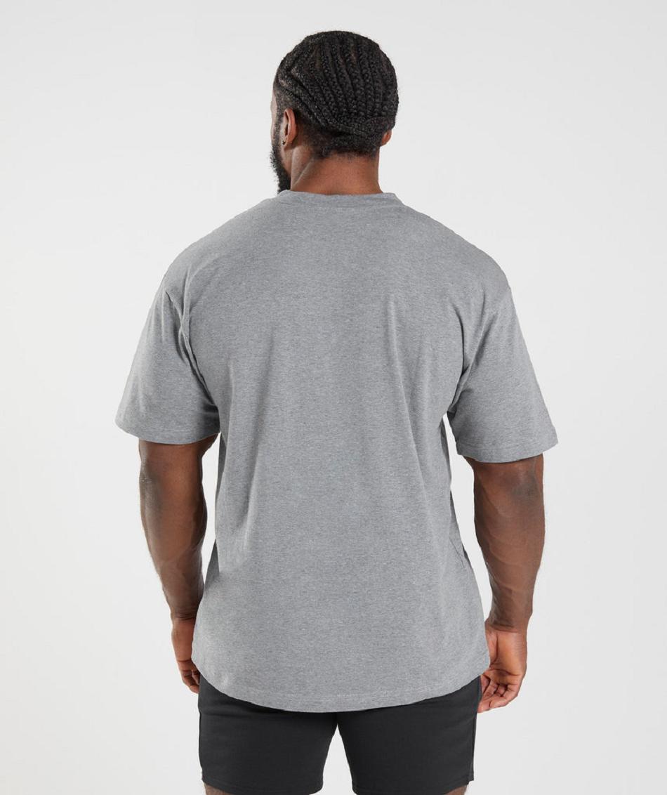 T Shirts Gymshark Essential Oversized ανδρικα γκρι | GR_ZI1194