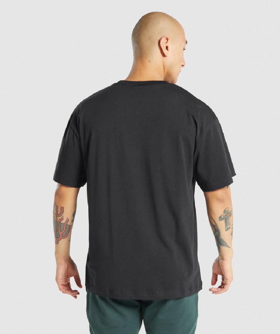 T Shirts Gymshark Essential Oversized ανδρικα μαυρα | GR_VV1417