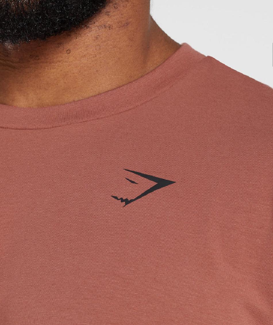 T Shirts Gymshark Essential Oversized ανδρικα ροζ καφε | GR_CG6710