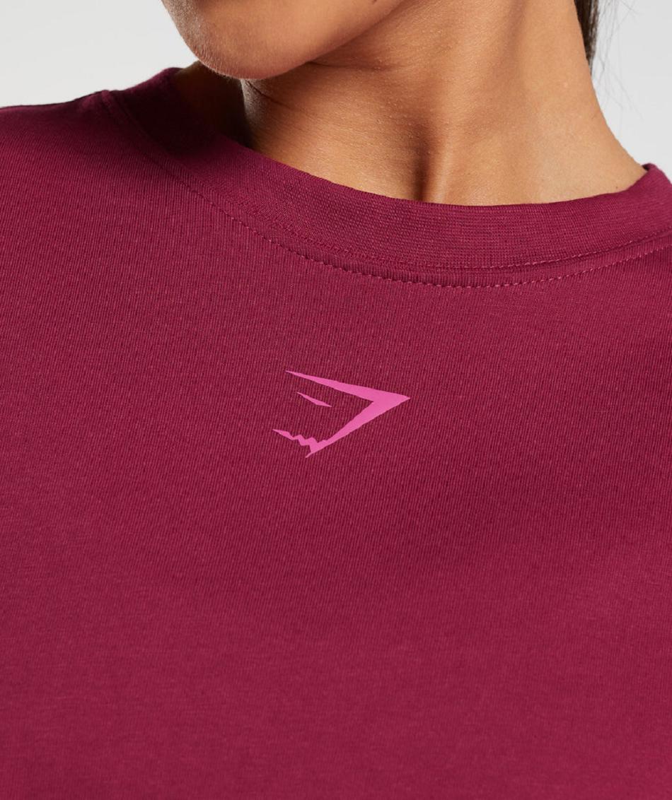 T Shirts Gymshark Fraction Oversized γυναικεια ροζ | GR_CG9726