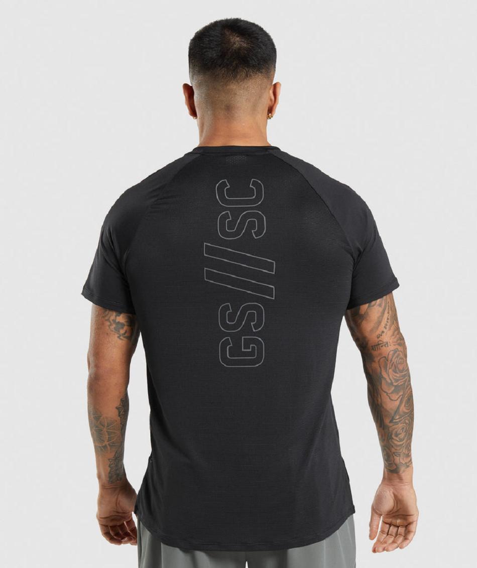T Shirts Gymshark Gymshark//Steve Cook ανδρικα μαυρα | GR_V2809
