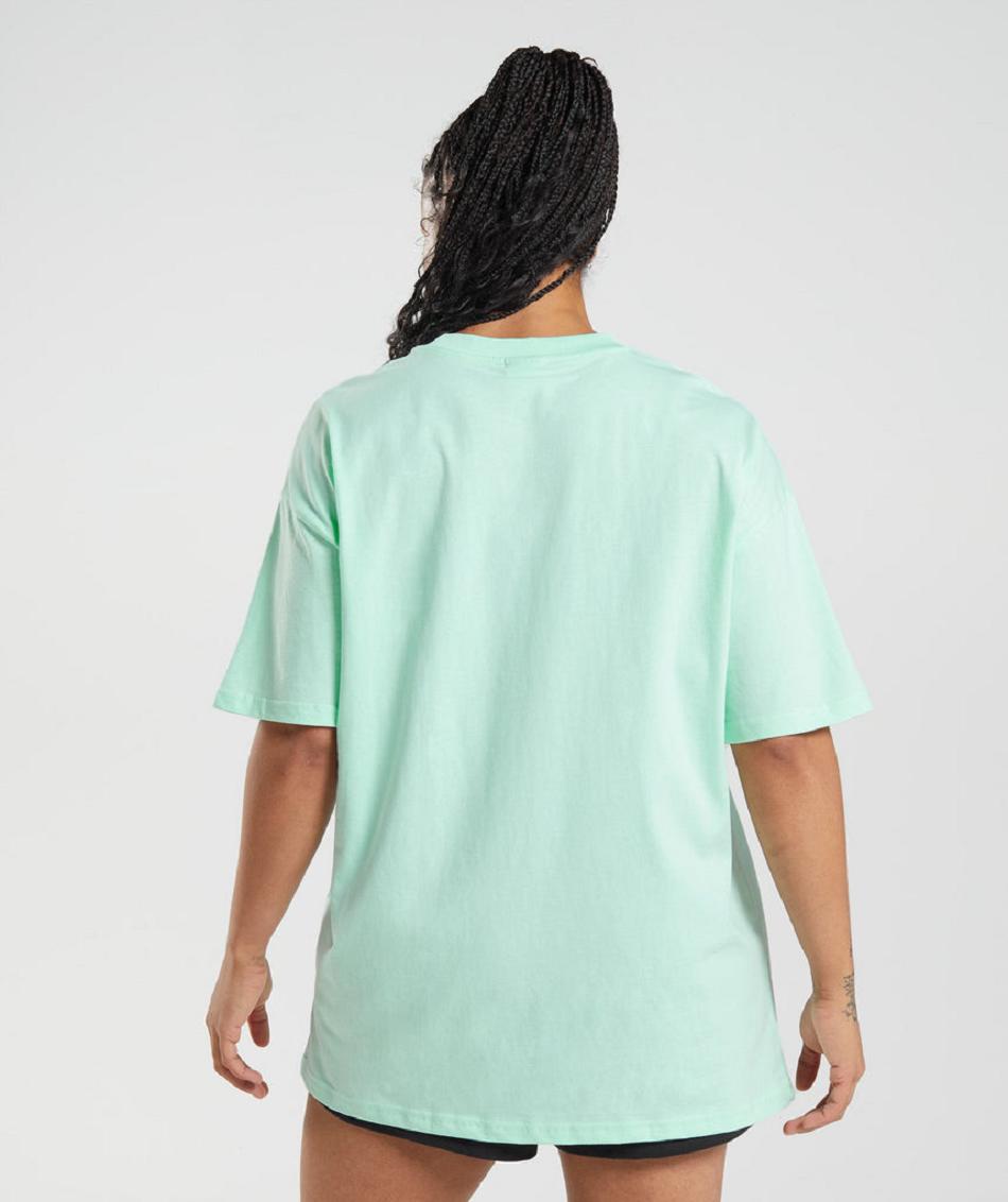 T Shirts Gymshark Legacy Oversized γυναικεια μπλε | GR_YJ8318
