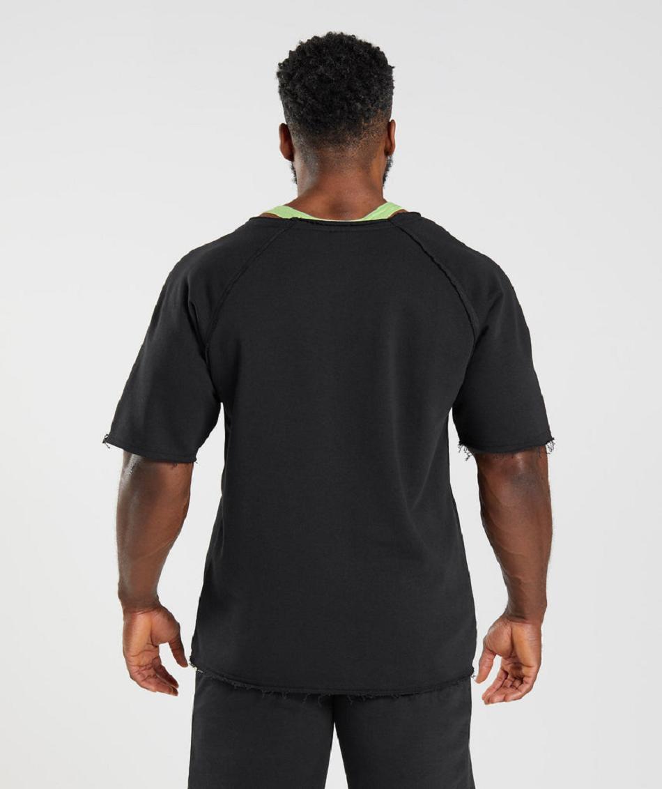 T Shirts Gymshark Legacy Rag Top ανδρικα μαυρα | GR_TC9252