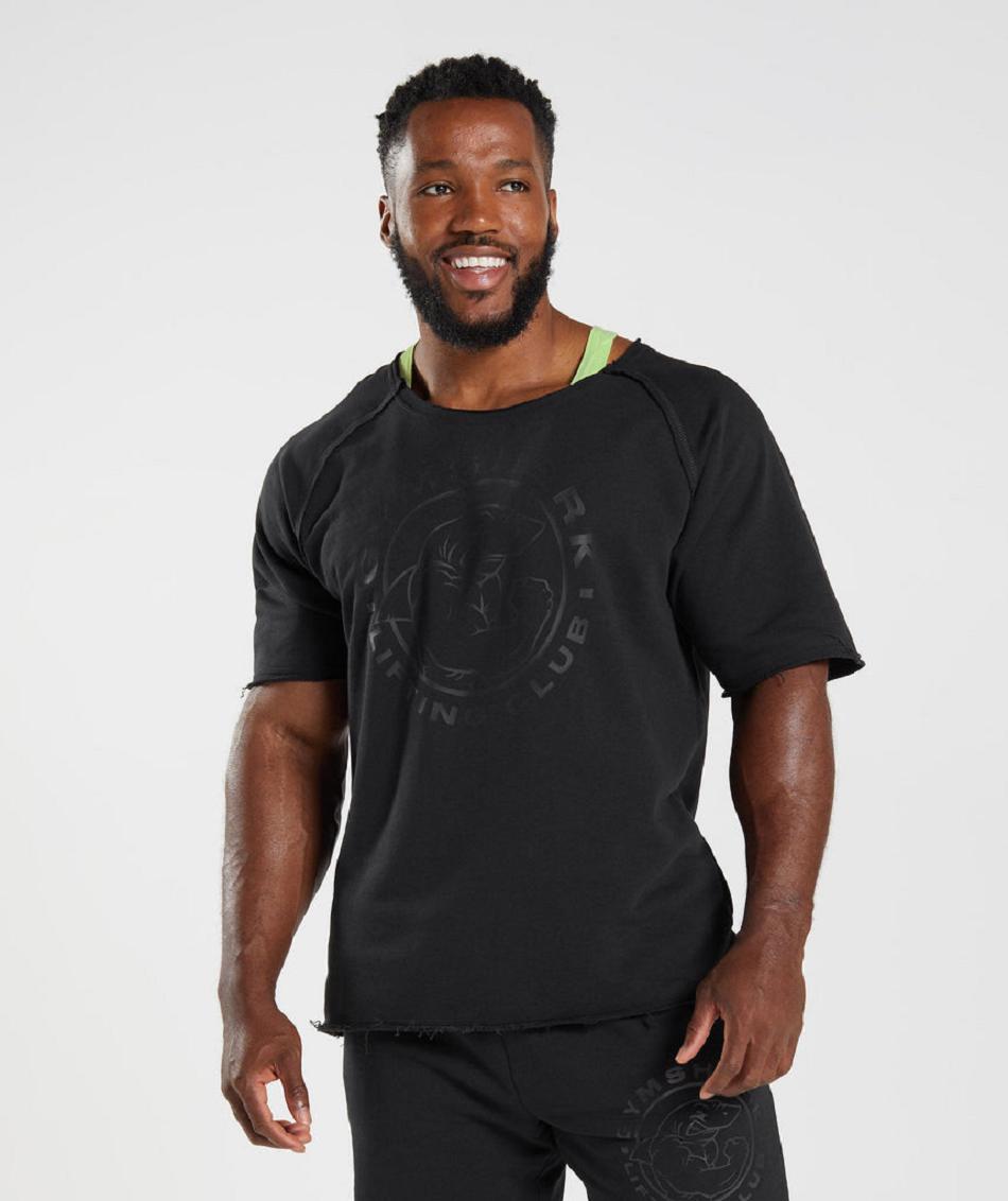 T Shirts Gymshark Legacy Rag Top ανδρικα μαυρα | GR_TC9252