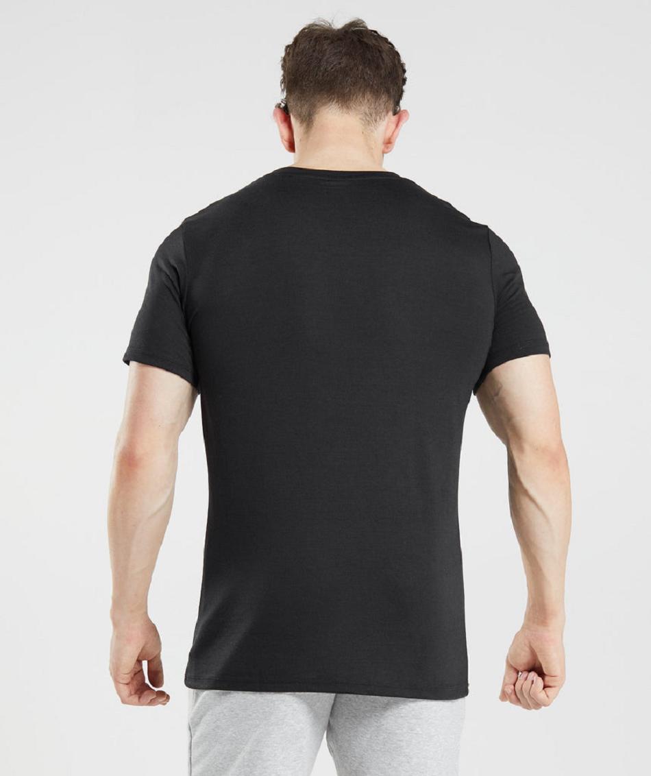 T Shirts Gymshark Legacy ανδρικα μαυρα | GR_EC4364