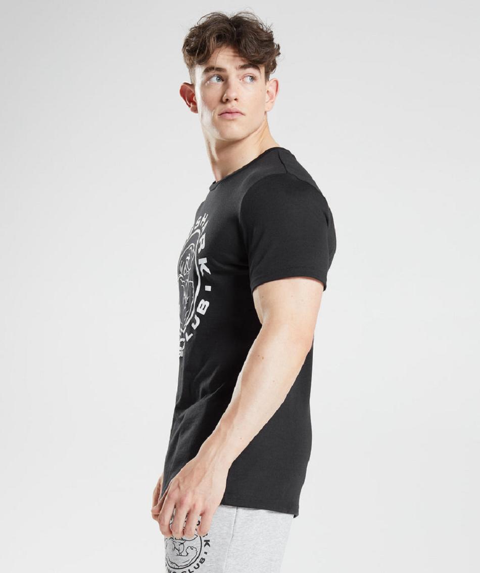 T Shirts Gymshark Legacy ανδρικα μαυρα | GR_EC4364