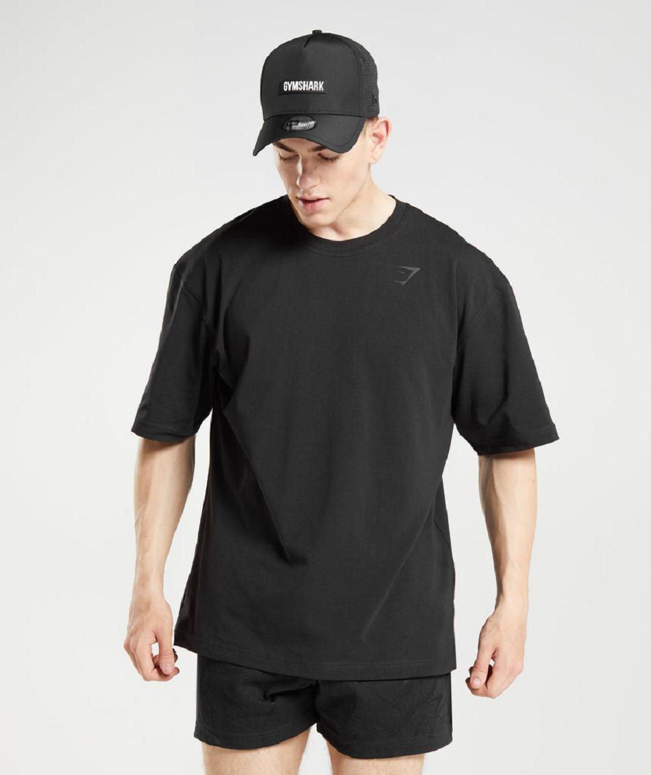 T Shirts Gymshark Power ανδρικα μαυρα | GR_TG4890