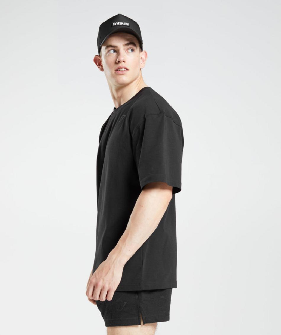 T Shirts Gymshark Power ανδρικα μαυρα | GR_TG4890