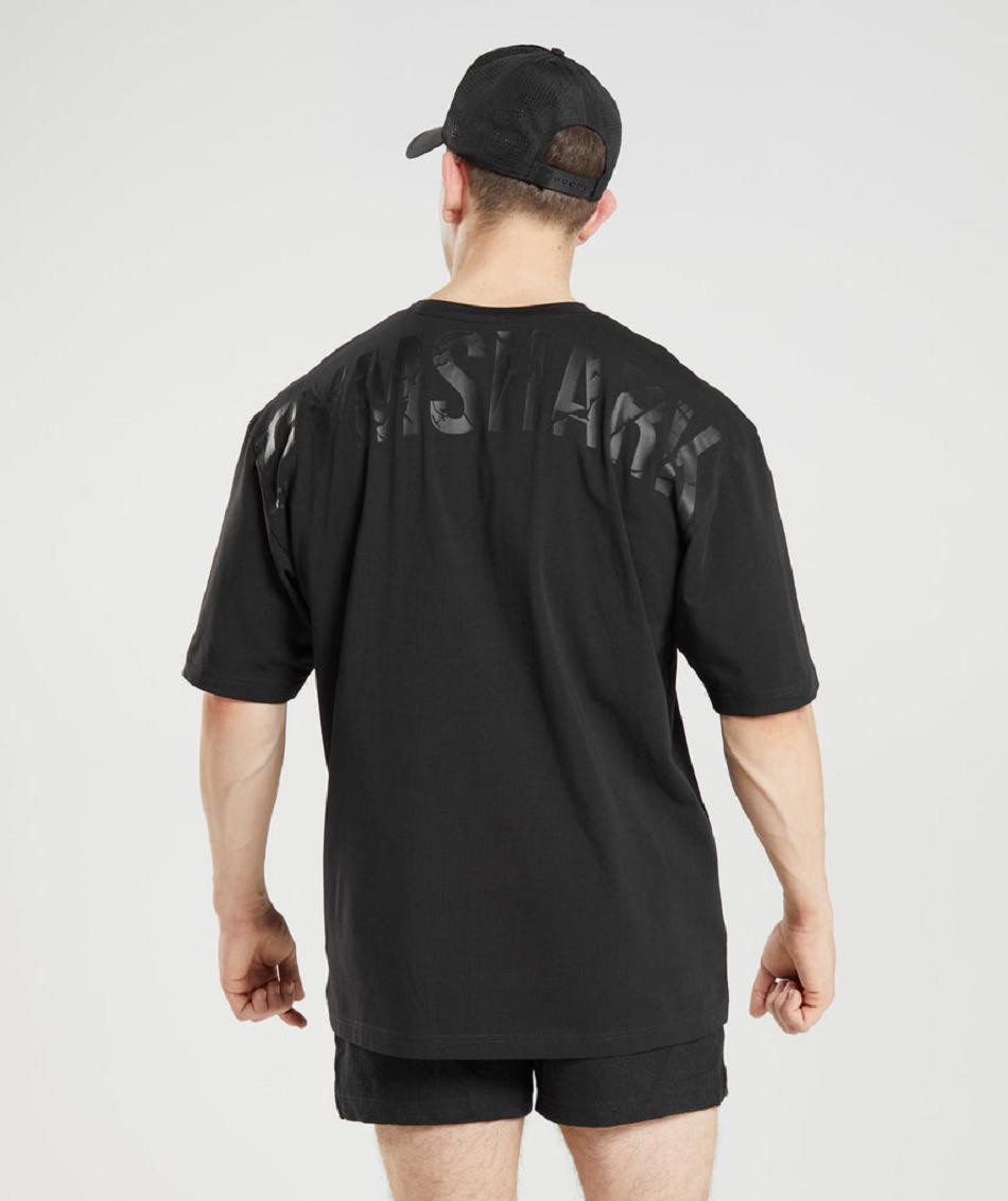 T Shirts Gymshark Power ανδρικα μαυρα | GR_TG4890