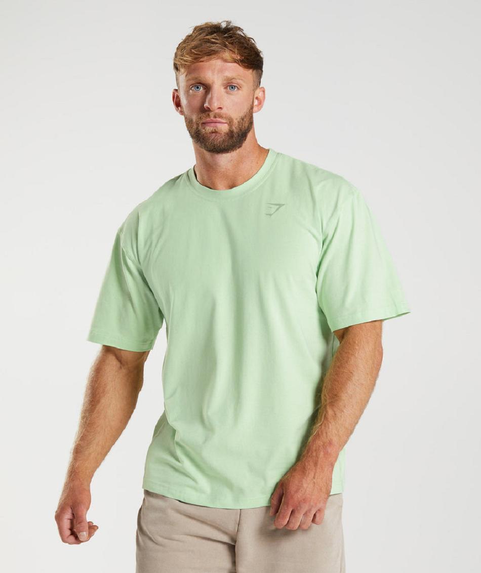 T Shirts Gymshark Power ανδρικα πρασινο | GR_YJ4549