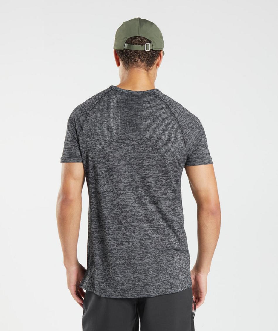 T Shirts Gymshark Retake Seamless ανδρικα μαυρα ασπρα | GR_ZI3455