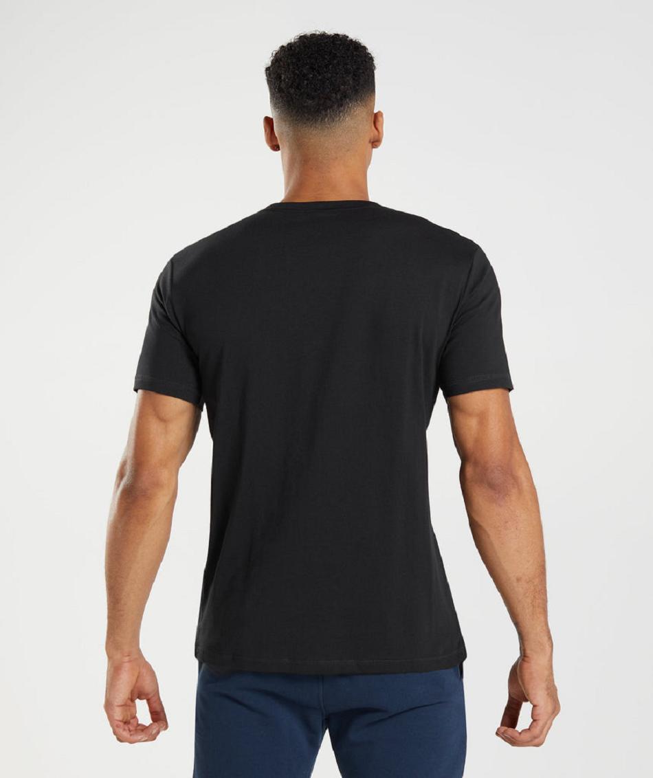 T Shirts Gymshark Sharkhead Infill ανδρικα μαυρα | GR_S4193