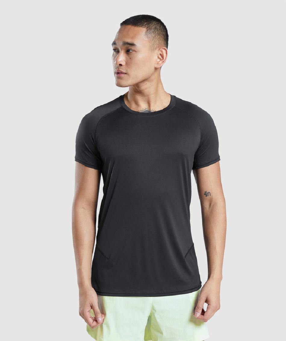 T Shirts Gymshark Speed Evolve ανδρικα μαυρα | GR_YJ5999