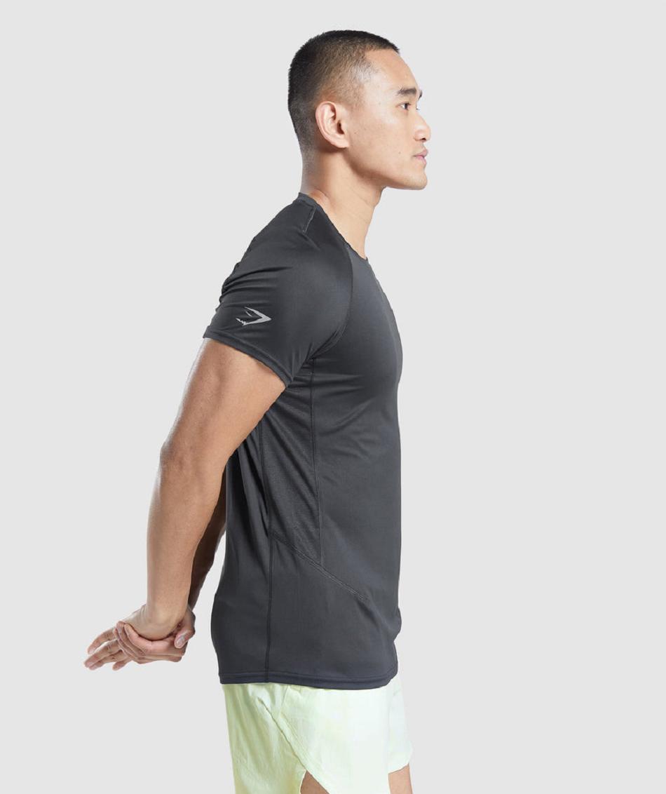 T Shirts Gymshark Speed Evolve ανδρικα μαυρα | GR_YJ5999