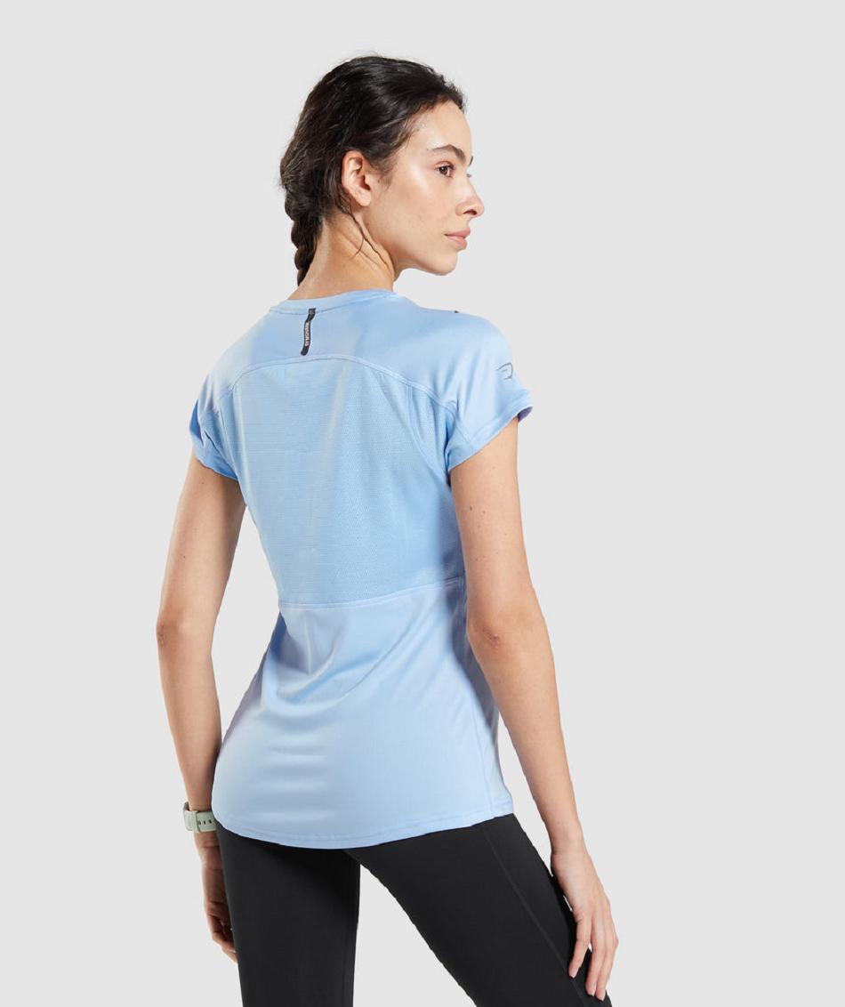 T Shirts Gymshark Speed γυναικεια μπλε | GR_O5876