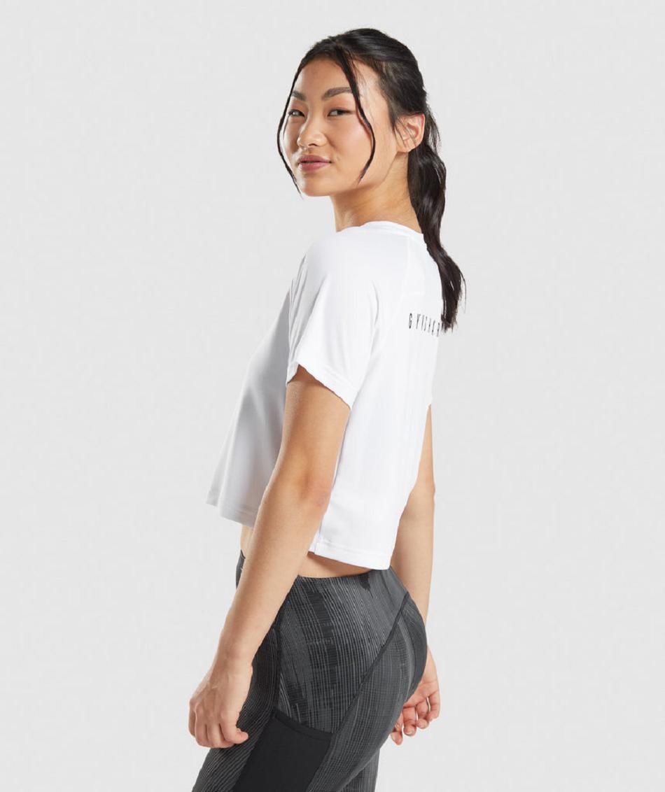 T Shirts Gymshark Sport Midi γυναικεια ασπρα | GR_AZ1941