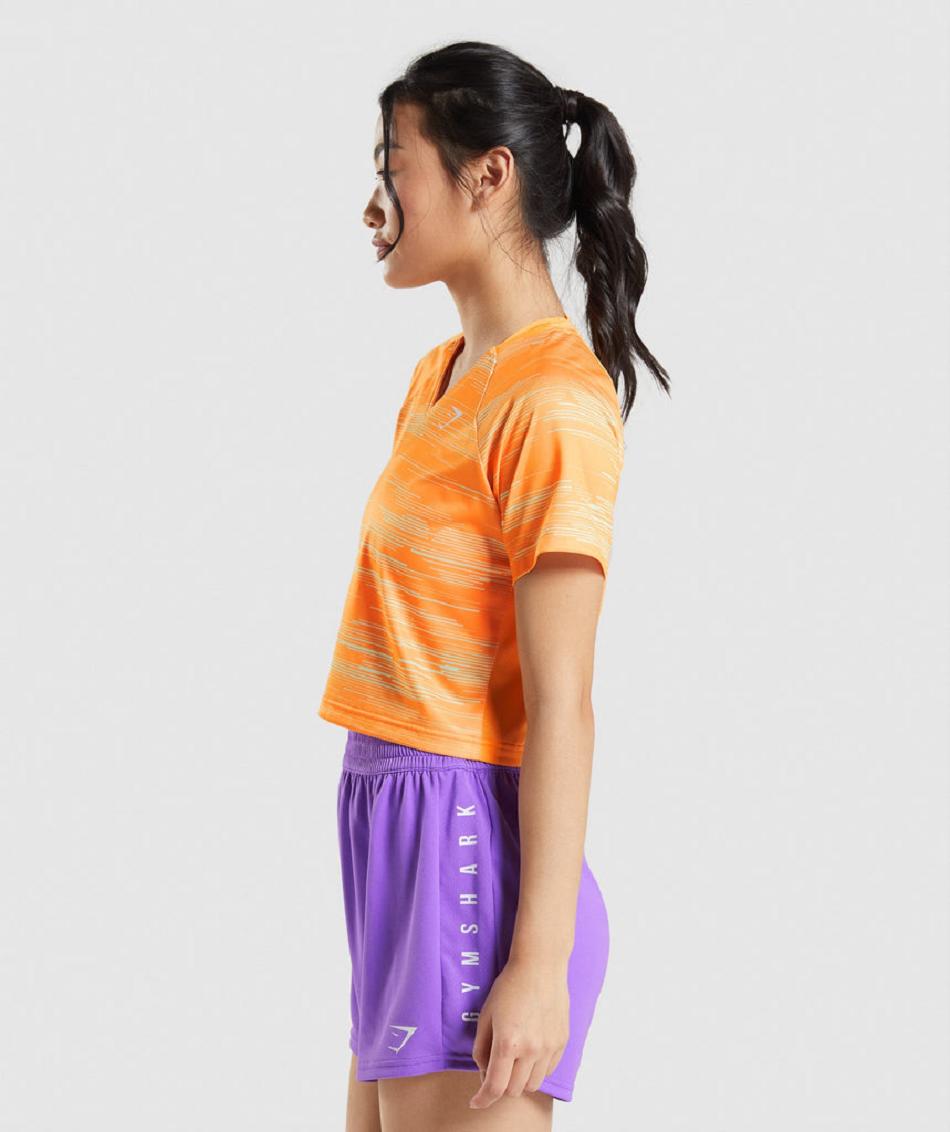 T Shirts Gymshark Sport Midi γυναικεια πορτοκαλι | GR_BO1418