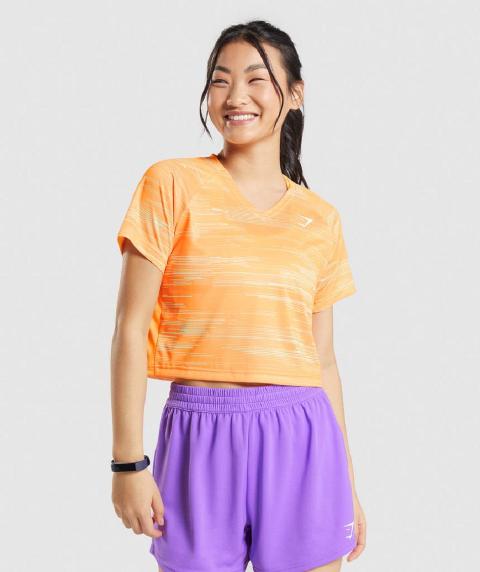 T Shirts Gymshark Sport Midi γυναικεια πορτοκαλι | GR_BO1418