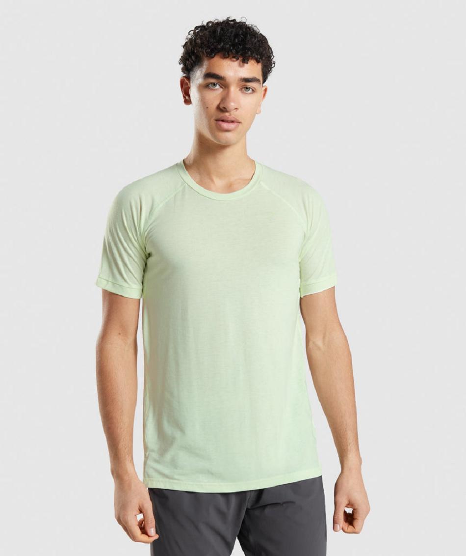 T Shirts Gymshark Studio Amplify ανδρικα πρασινο | GR_QX5926