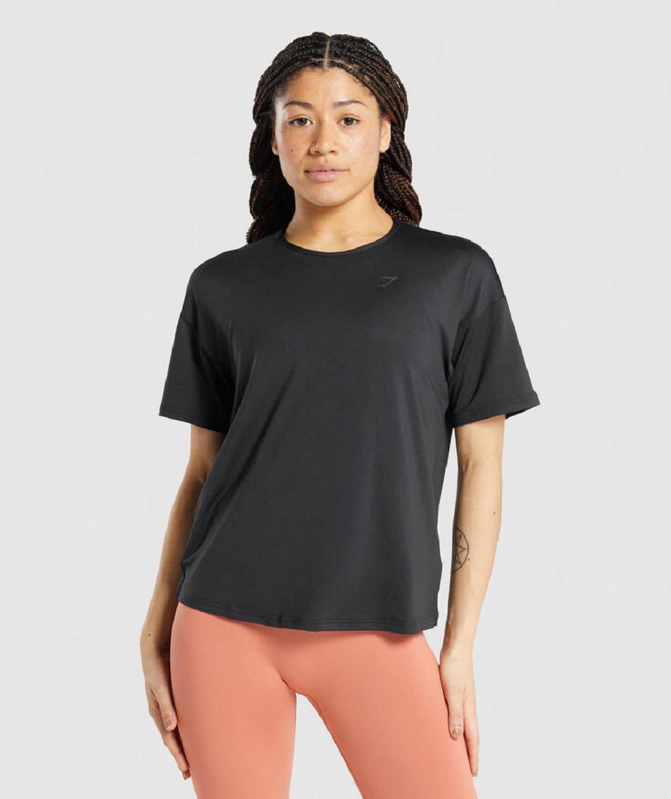 T Shirts Gymshark Studio γυναικεια μαυρα | GR_N4035