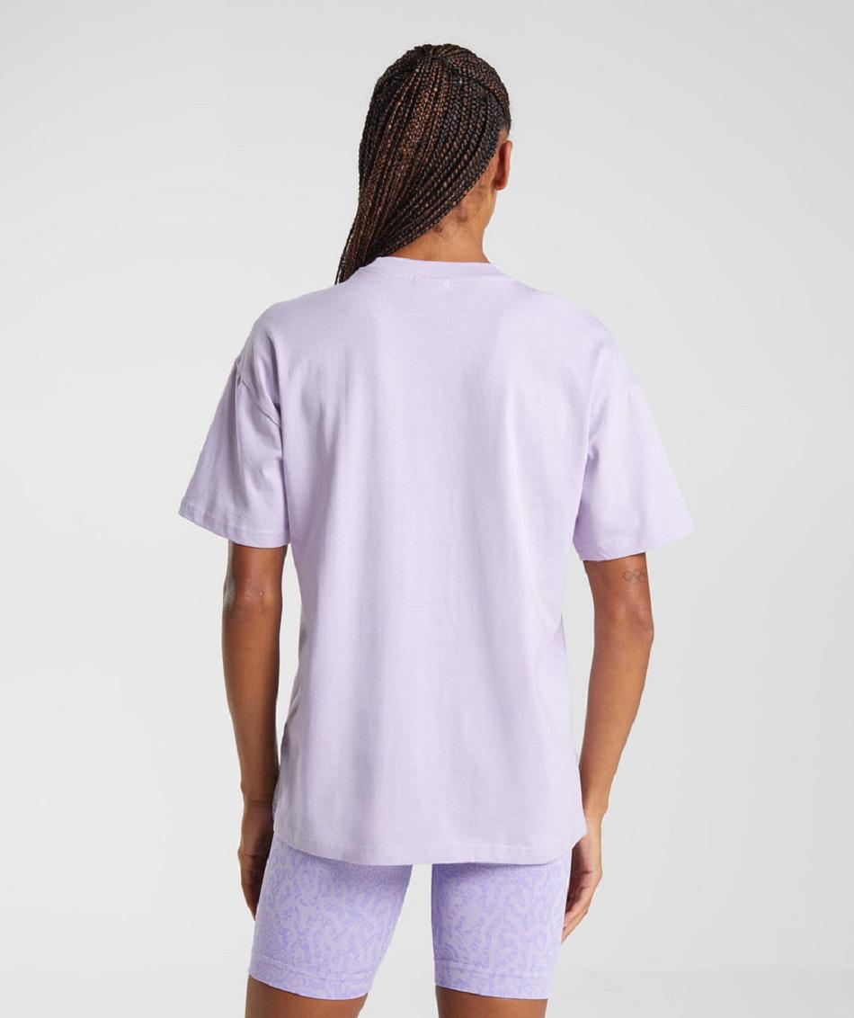 T Shirts Gymshark Training Oversized γυναικεια μωβ | GR_VV8161