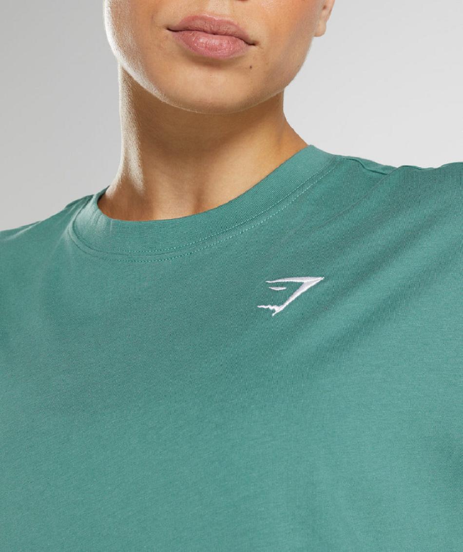 T Shirts Gymshark Training Oversized γυναικεια πρασινο | GR_N7986