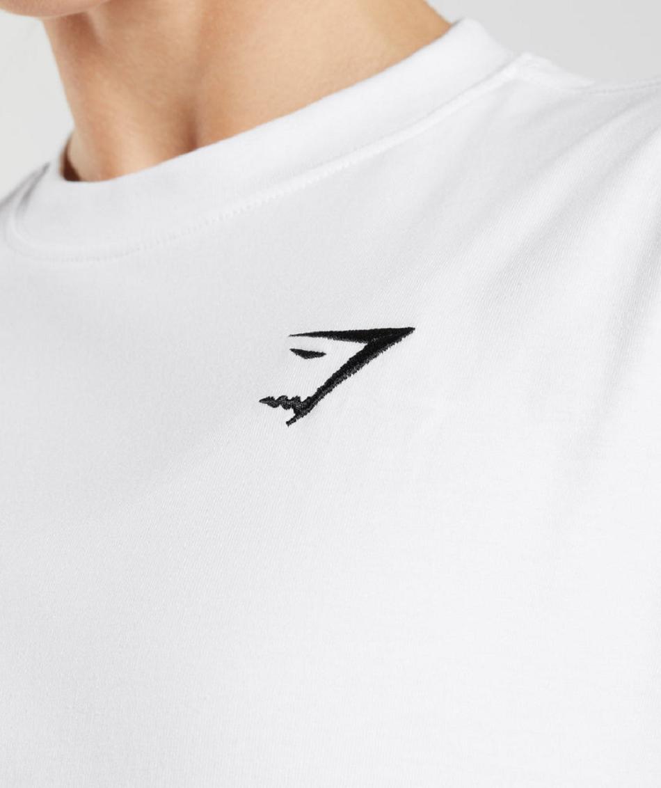 T Shirts Gymshark Training Oversized γυναικεια ασπρα | GR_N5334