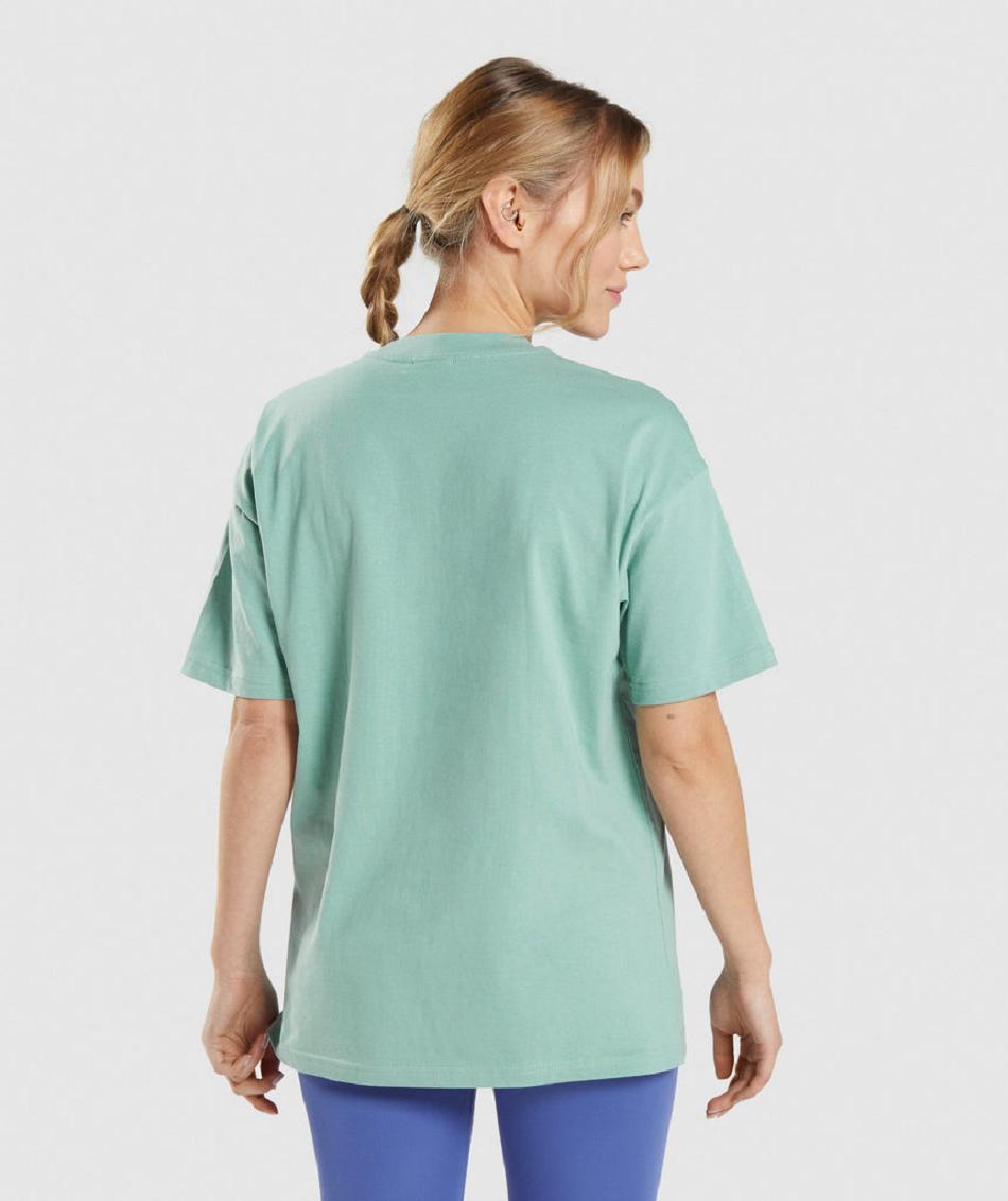T Shirts Gymshark Training Oversized γυναικεια μπλε | GR_TC2792